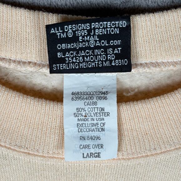 Vintage Black Jack “Bone to Be Wild” Dog Graphic Sweatshirt Large USA - Picture 4 of 5